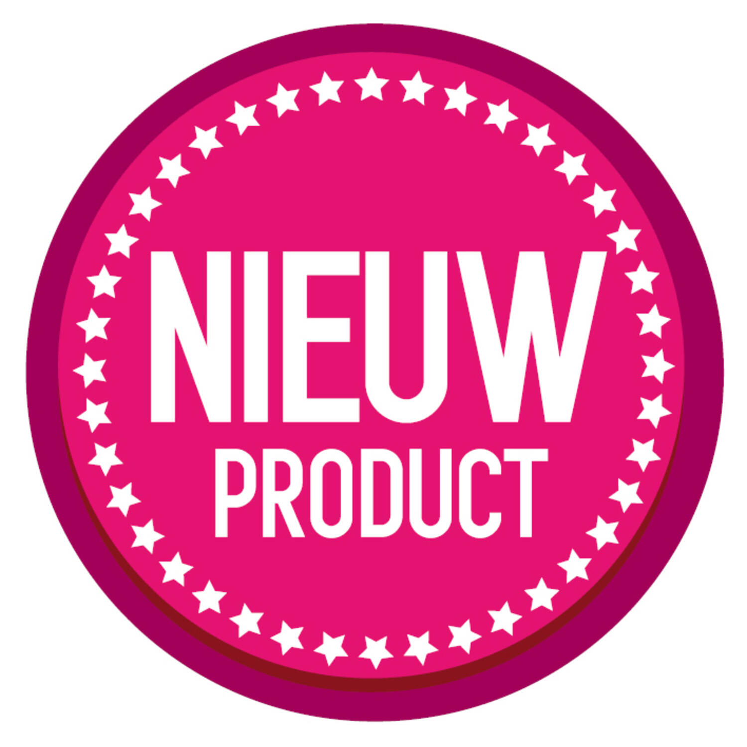 STICKERS 'NIEUW PRODUCT' 28mm 500st/rol
